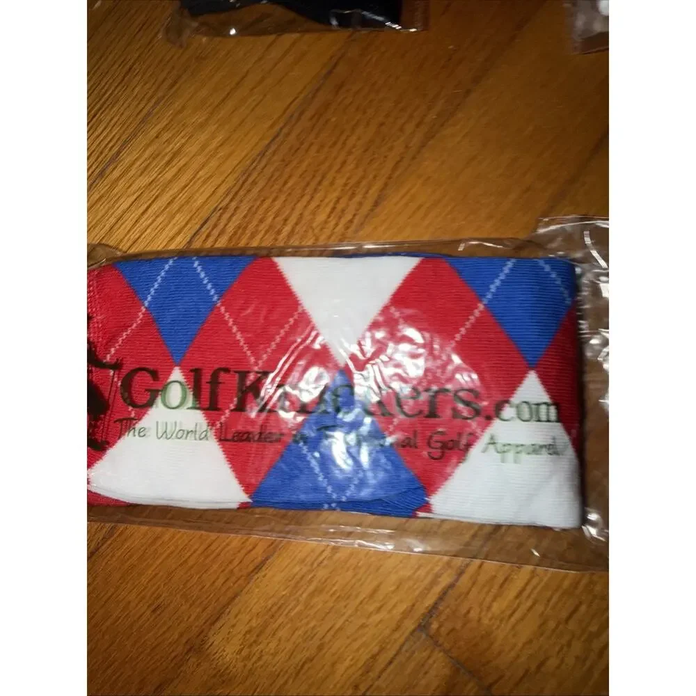 Golf Knickers Colorful Knee High Argyle Cotton Socks For Men Red White Blue New